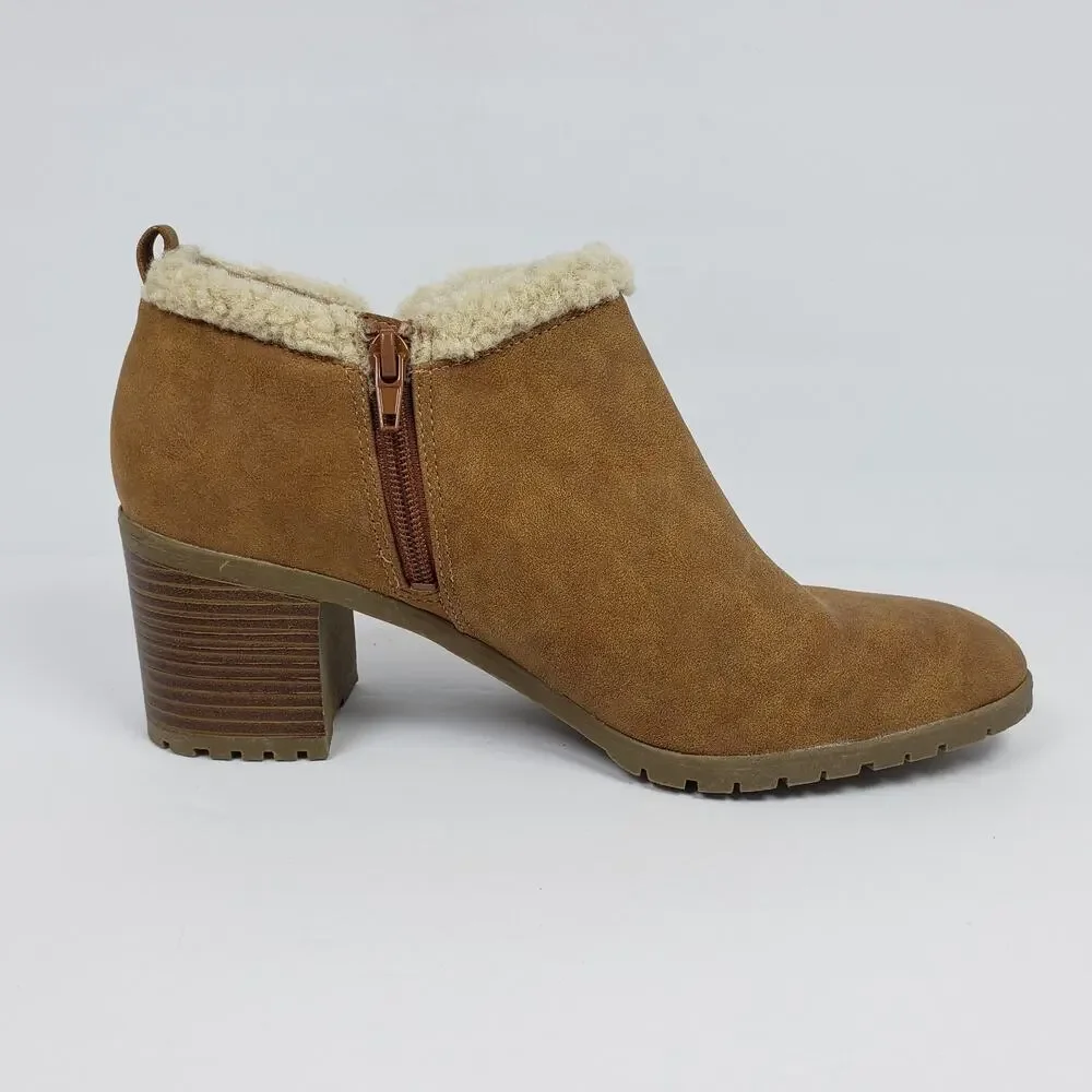 LifeStride Marilyn Womens Size 10 Brown Faux Fur 2.75